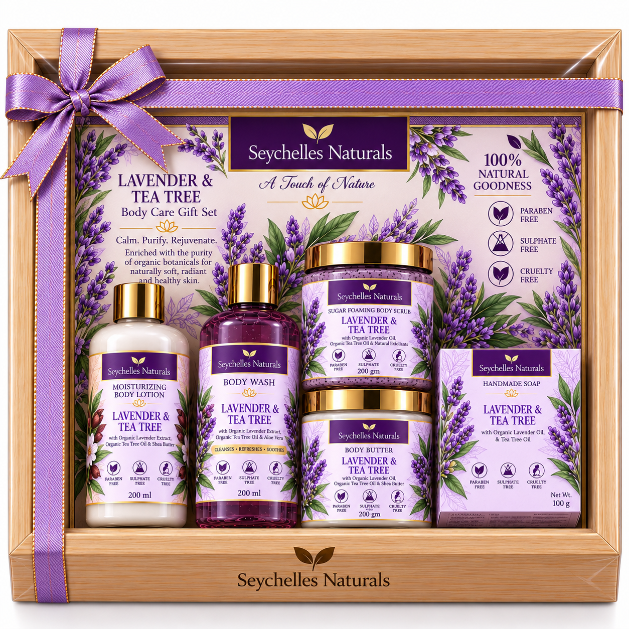 Seychelles Naturals Lavender & Tea Tree Spa Set