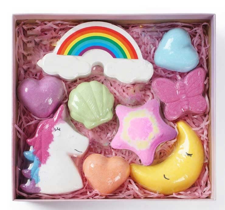 Seychelles Naturals Luxury Fizzy Bubble Bath Bomb Gift Set for Kids 7+