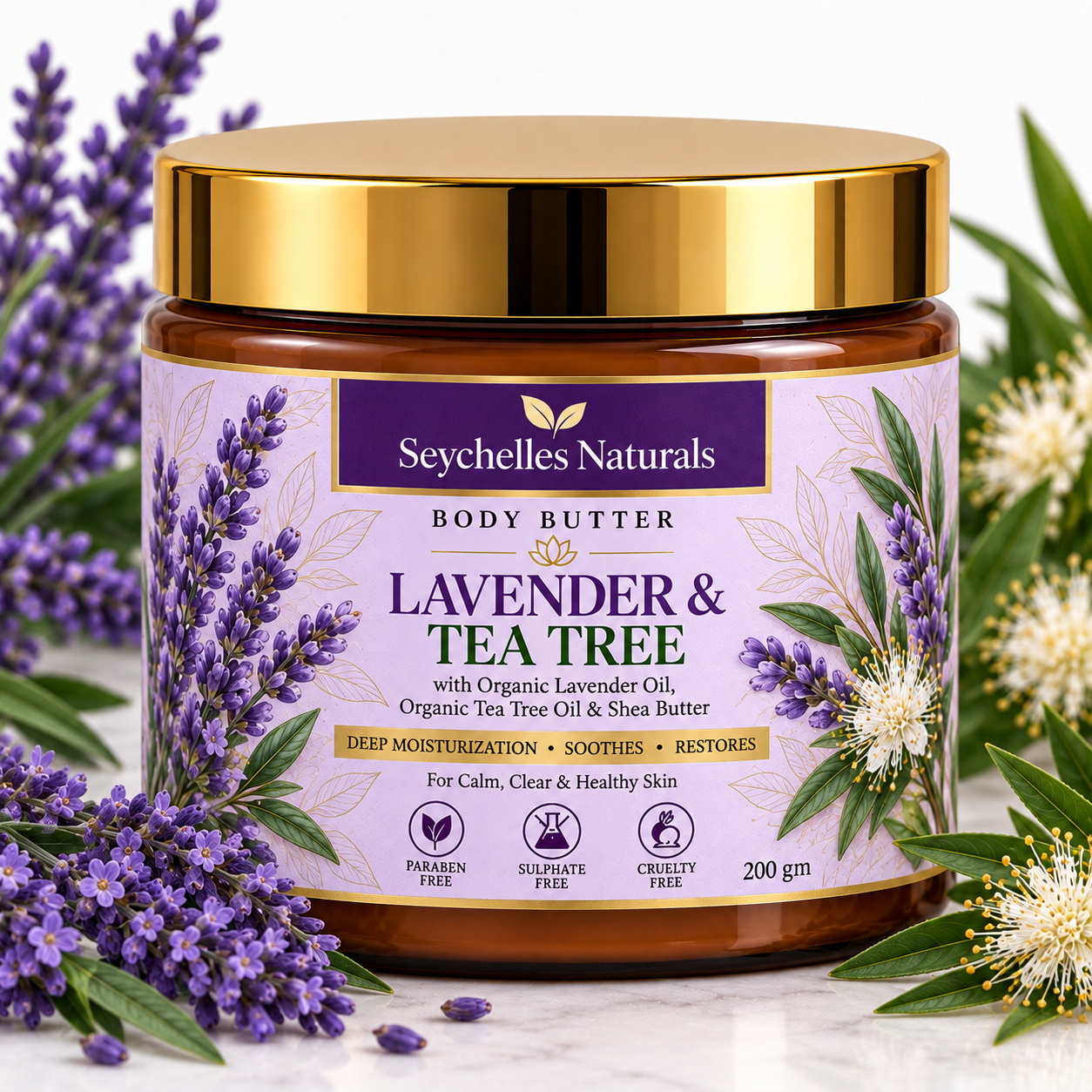 Seychelles Organic Lavender & Teatree Body Butter (200gm)