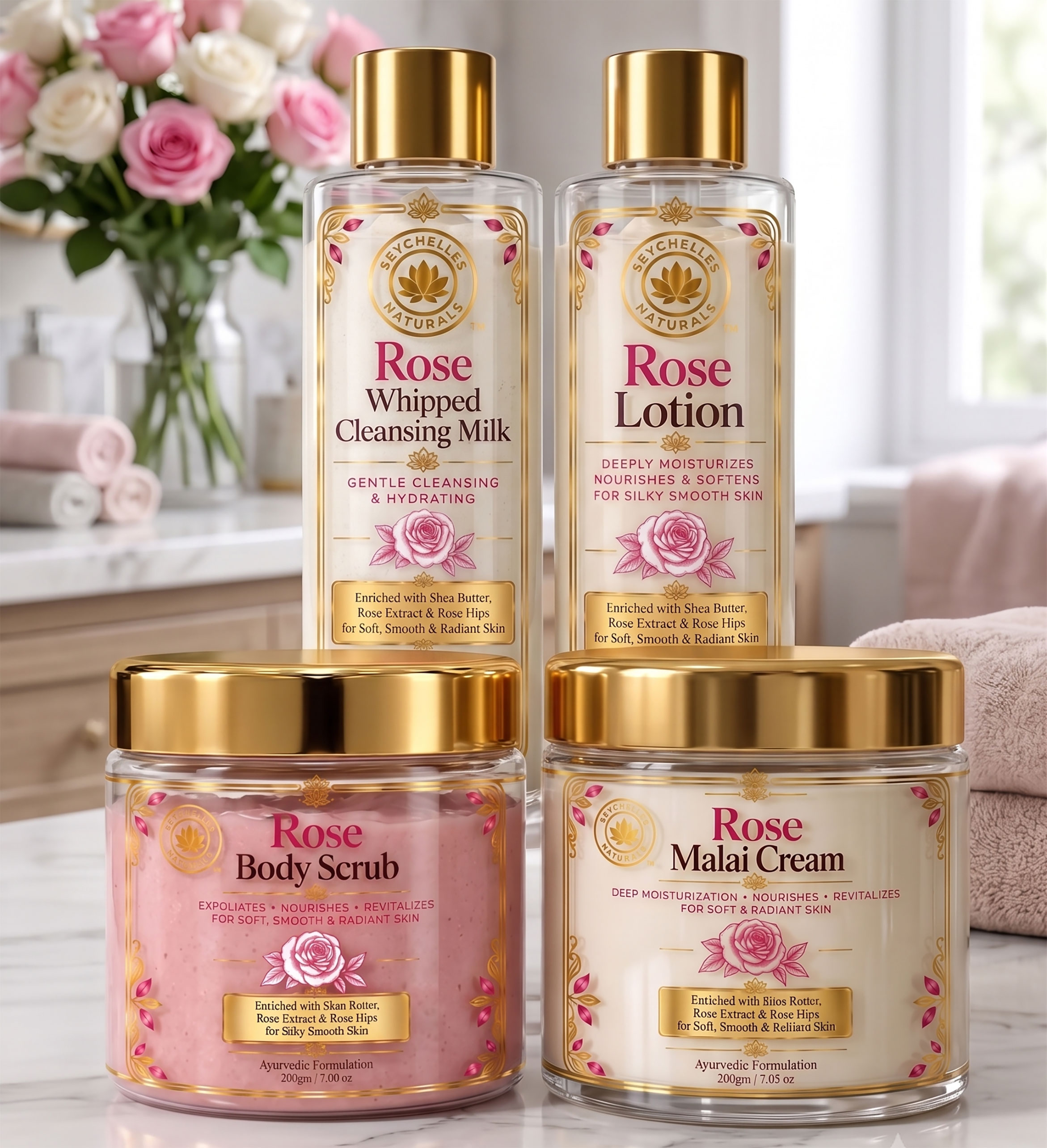 Seychelles Organic Rose Body Lotion (200ml)