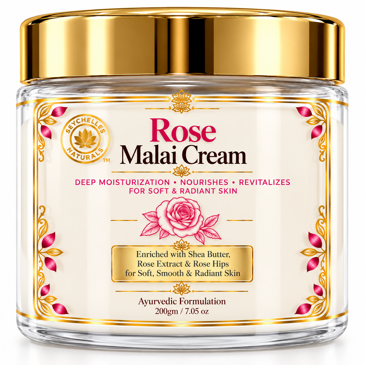 Seychelles Organic Rose Malai Cream (100gm)