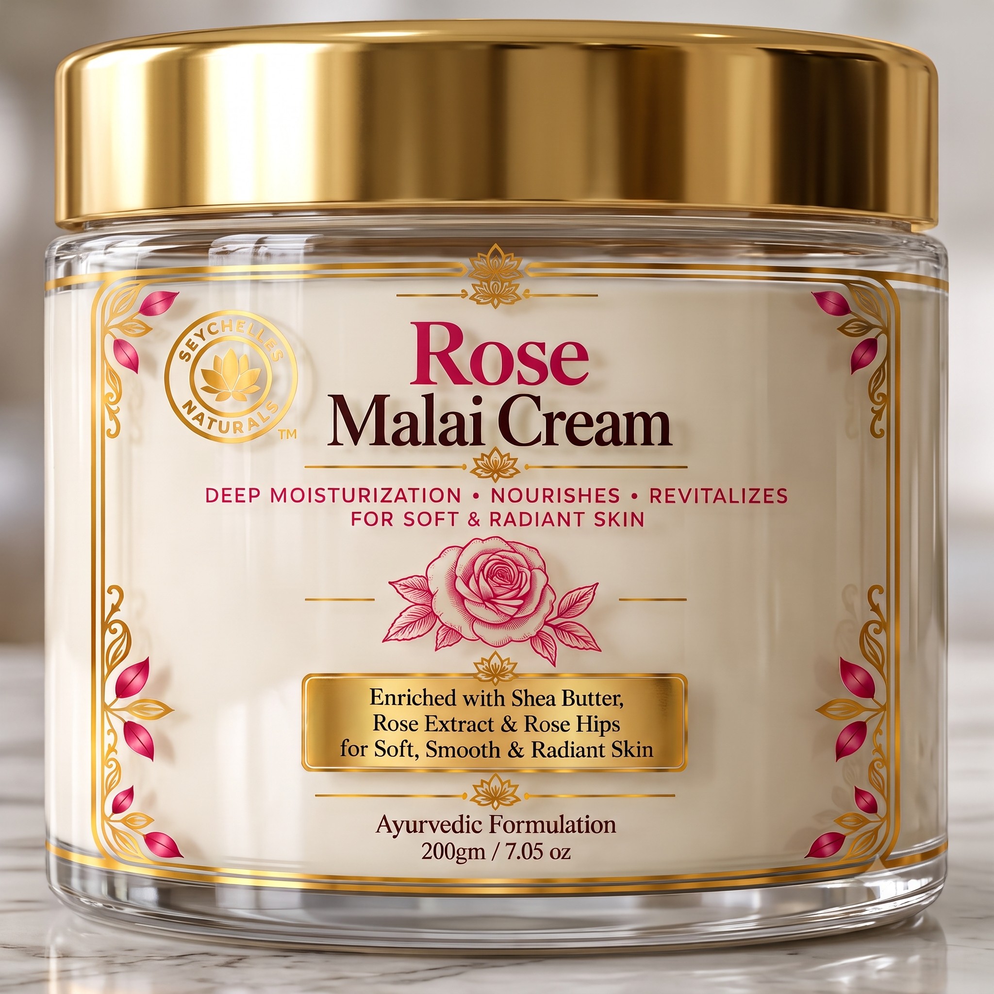 Seychelles Organic Rose Malai Cream (100gm)