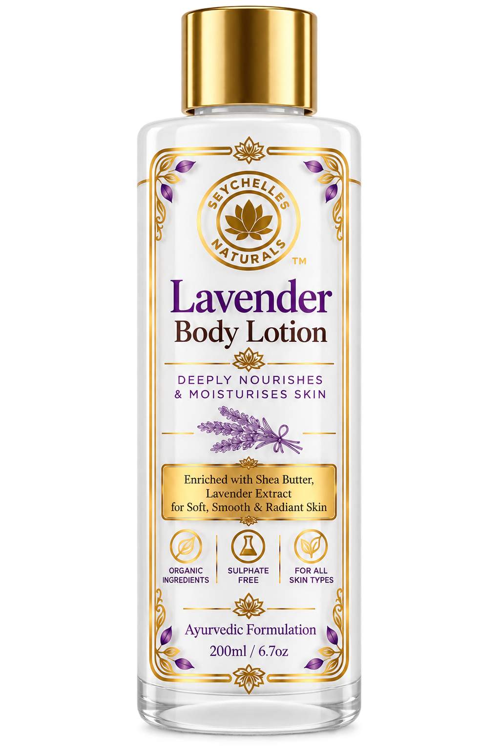 Seychelles Organic Lavender Body Lotion (200ml)