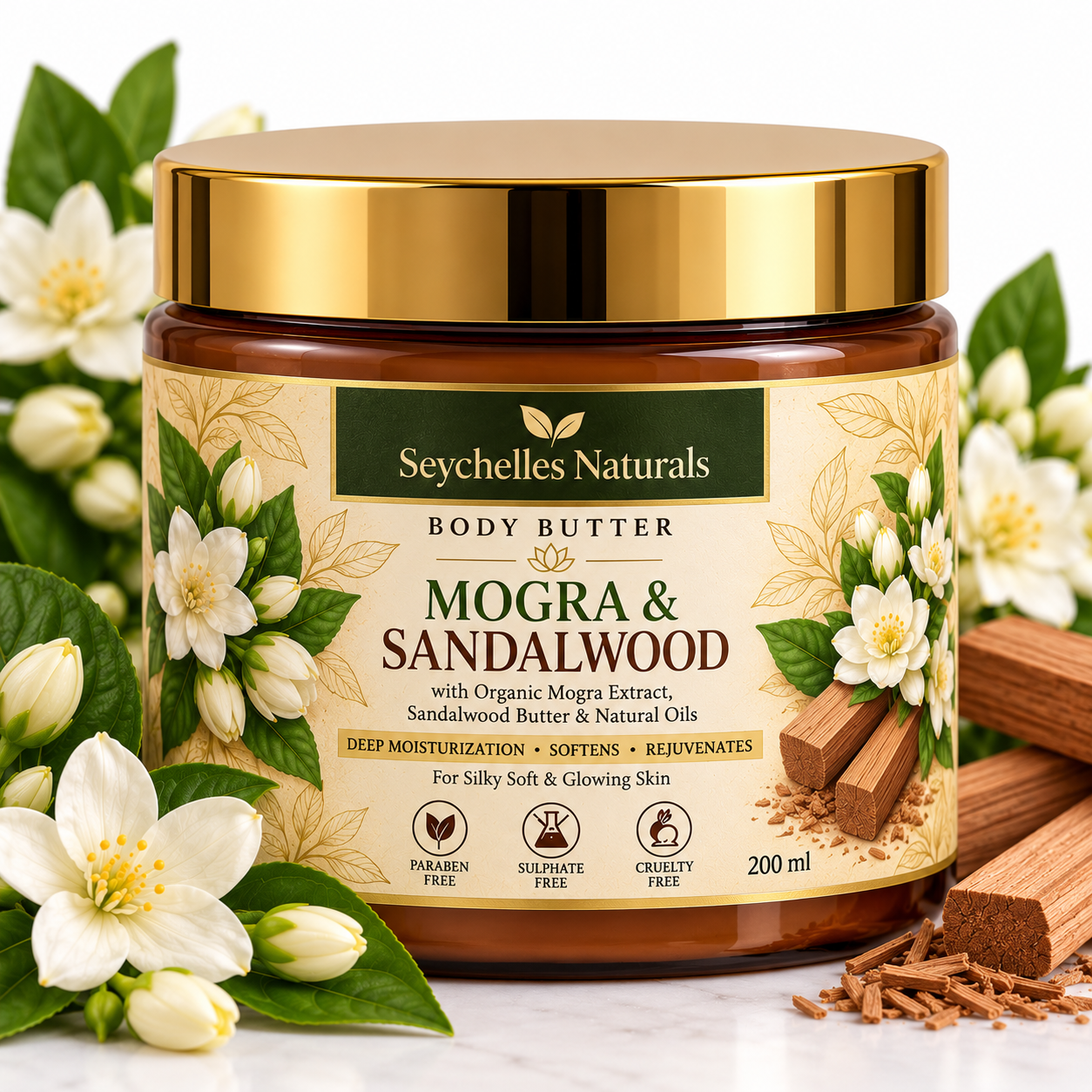 Seychelles Organic Coffee & Vanilla Foaming Sugar Scrub (200gm)