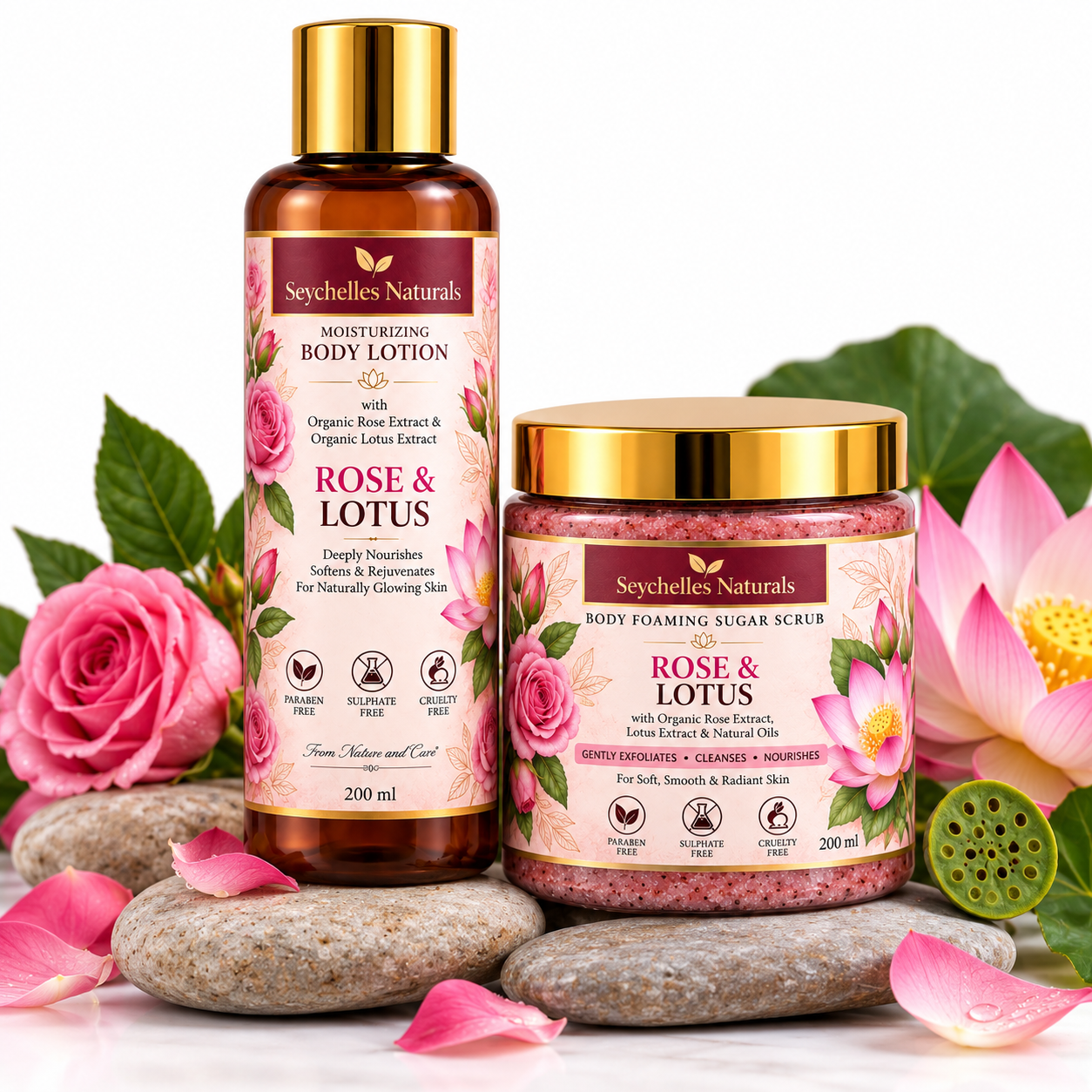 Seychelles Organic Rose & Lotus Body Butter (200gm)