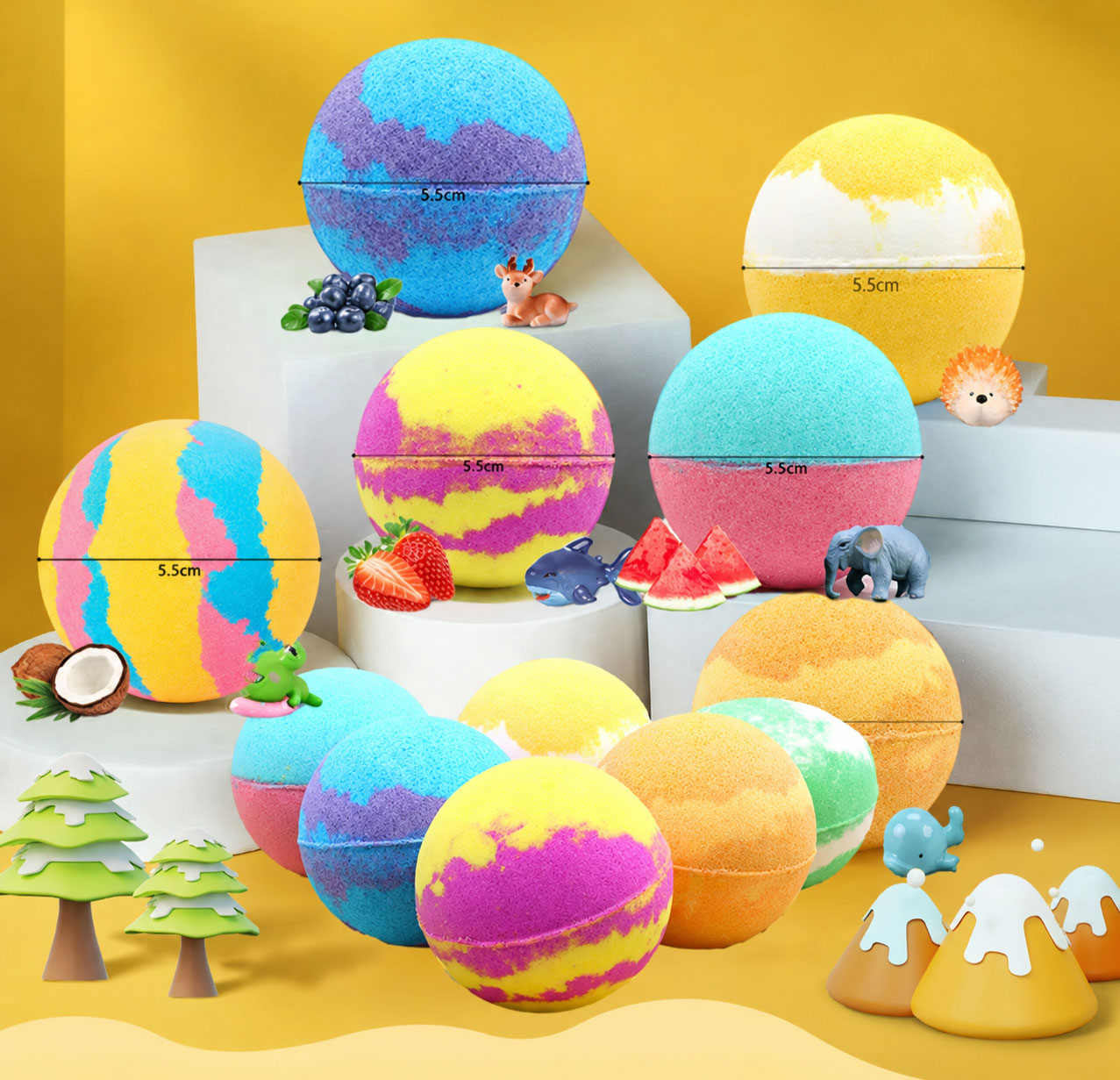 Seychelles Super Bubble Bath Bombs with Toy Inside
