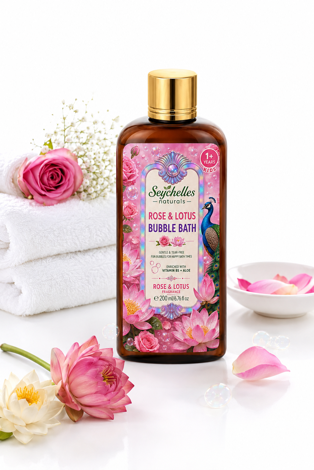 Seychelles Naturals Kids Rose & Lotus Bubble Bath