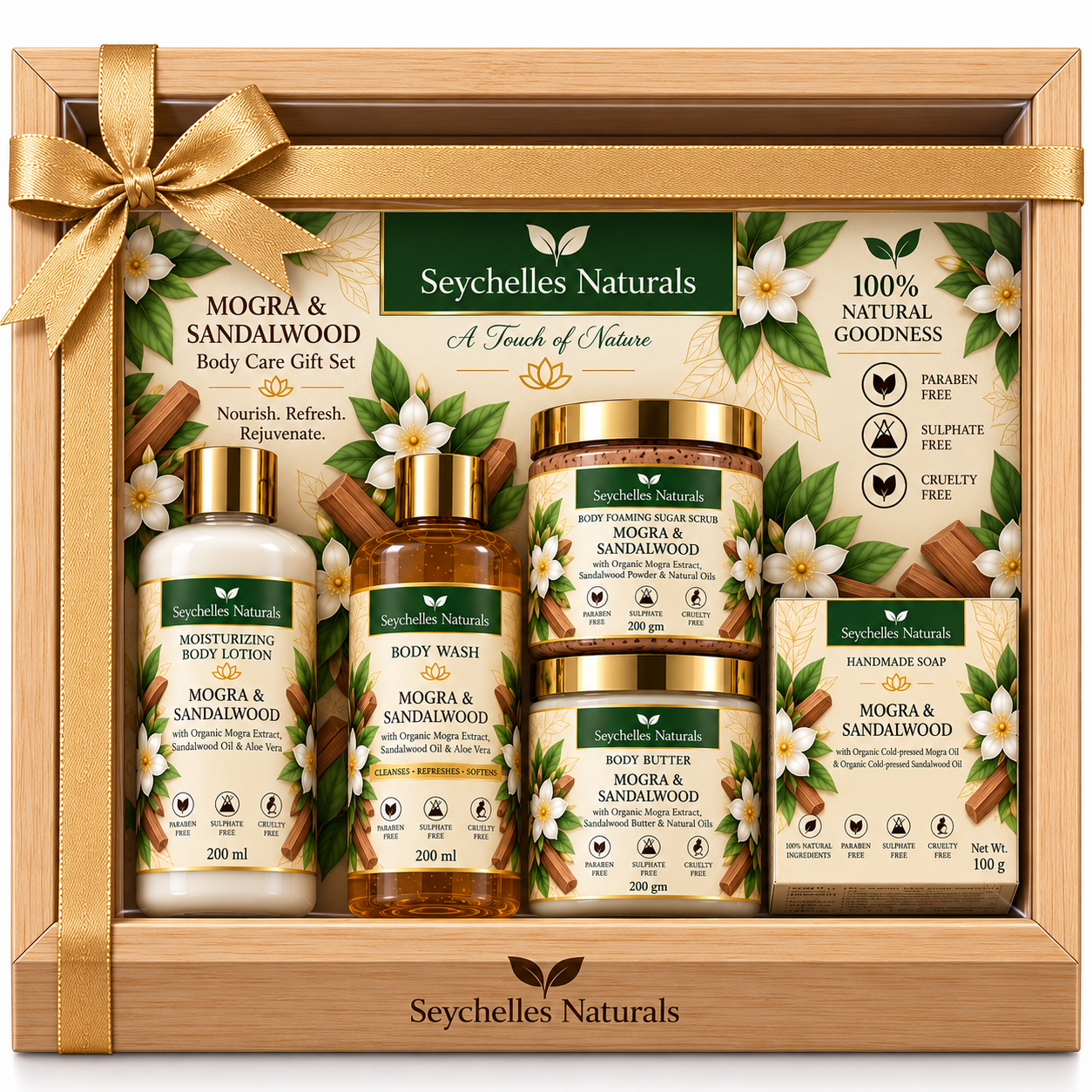 Seychelles Naturals Mogra & Sandalwood Spa Gift Set