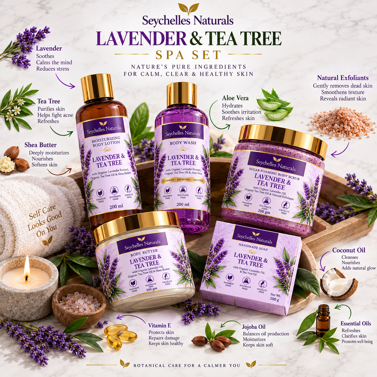 Seychelles Organic Lavender & Teatree Body Butter (200gm)