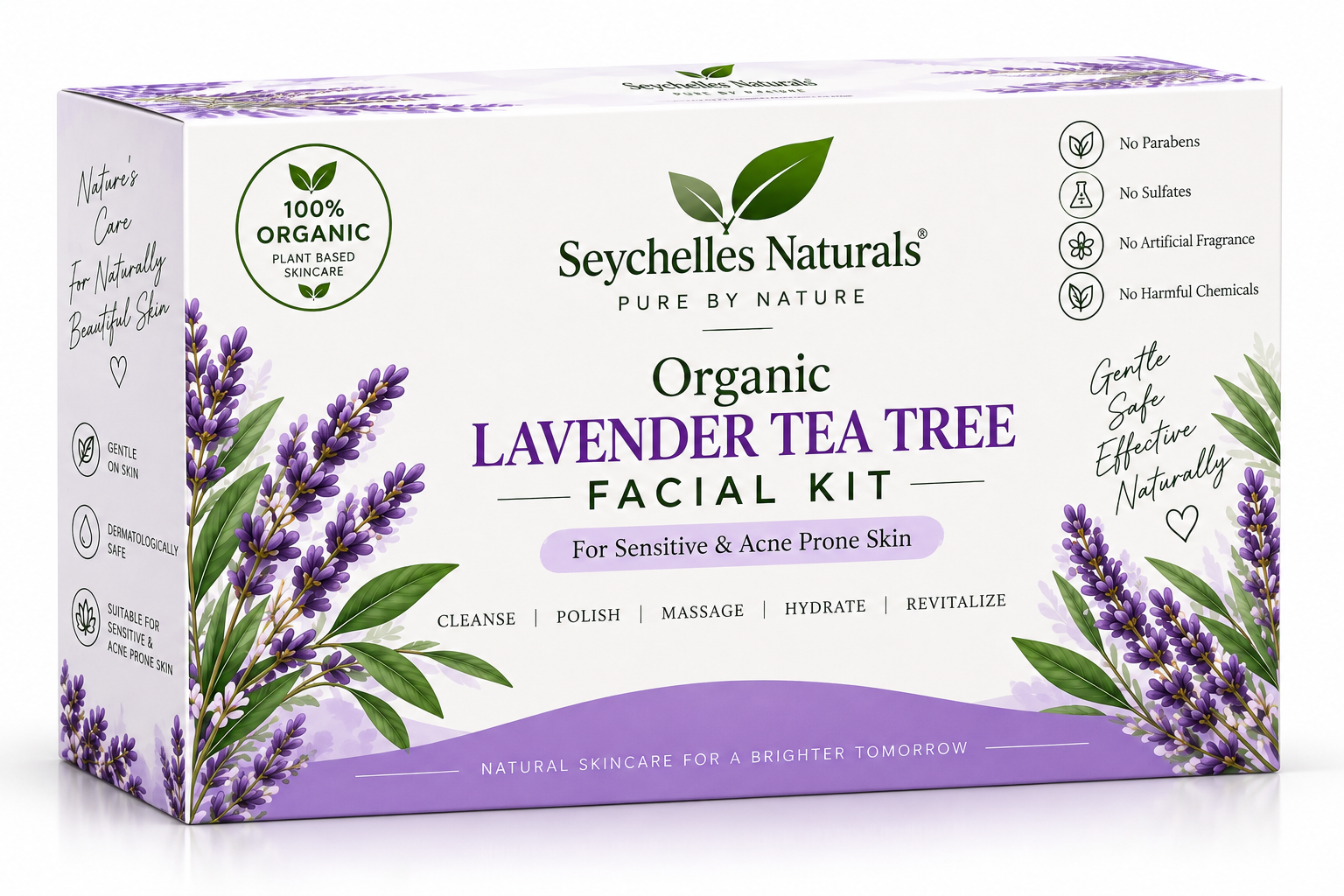 Seychelles Naturals Organic Lavender & Tea Tree Facial Kit