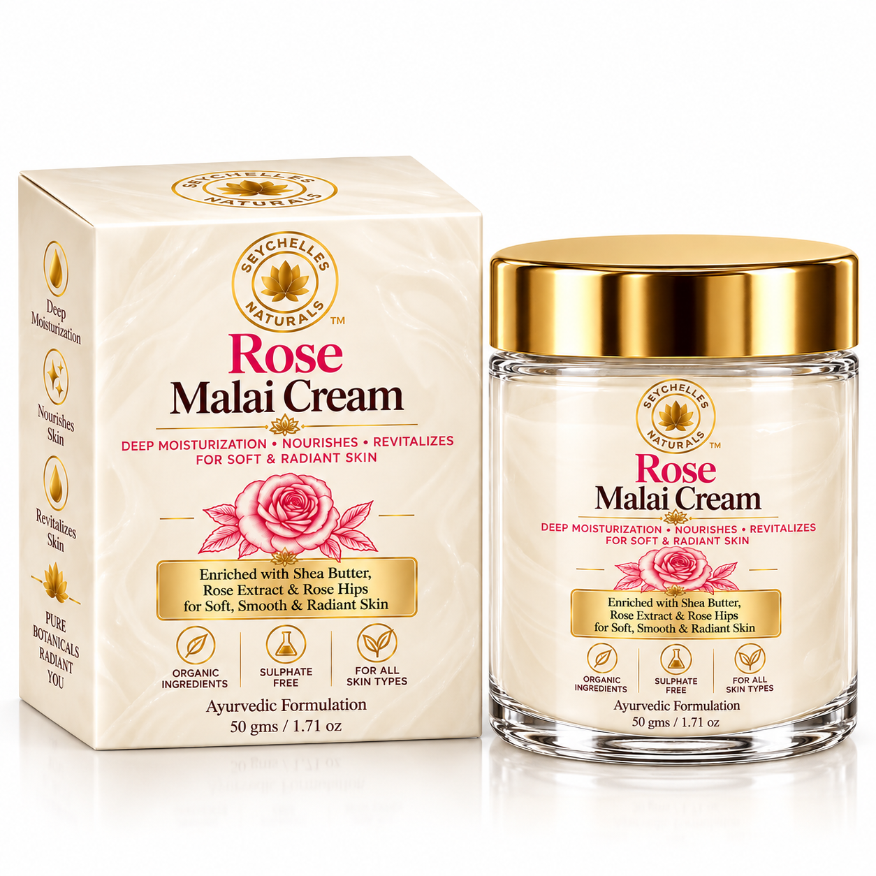 Seychelles Organic Rose Malai Cream (100gm)