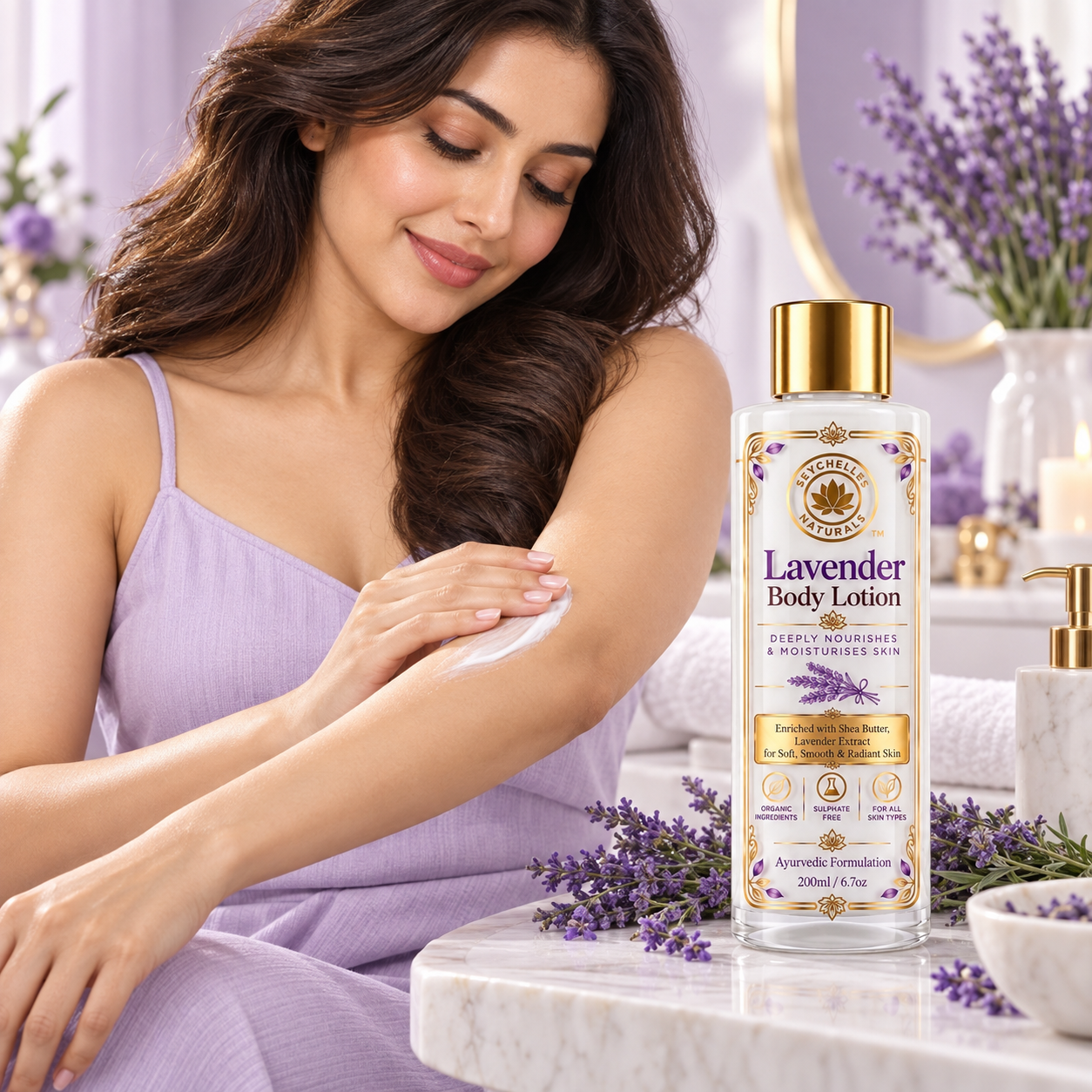 Seychelles Organic Lavender Body Lotion (200ml)