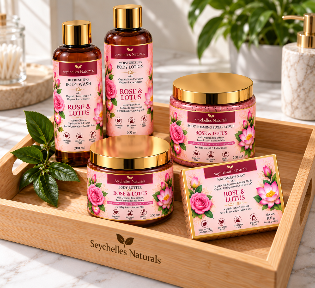 Seychelles Organic Rose & Lotus Body Lotion (200ml)