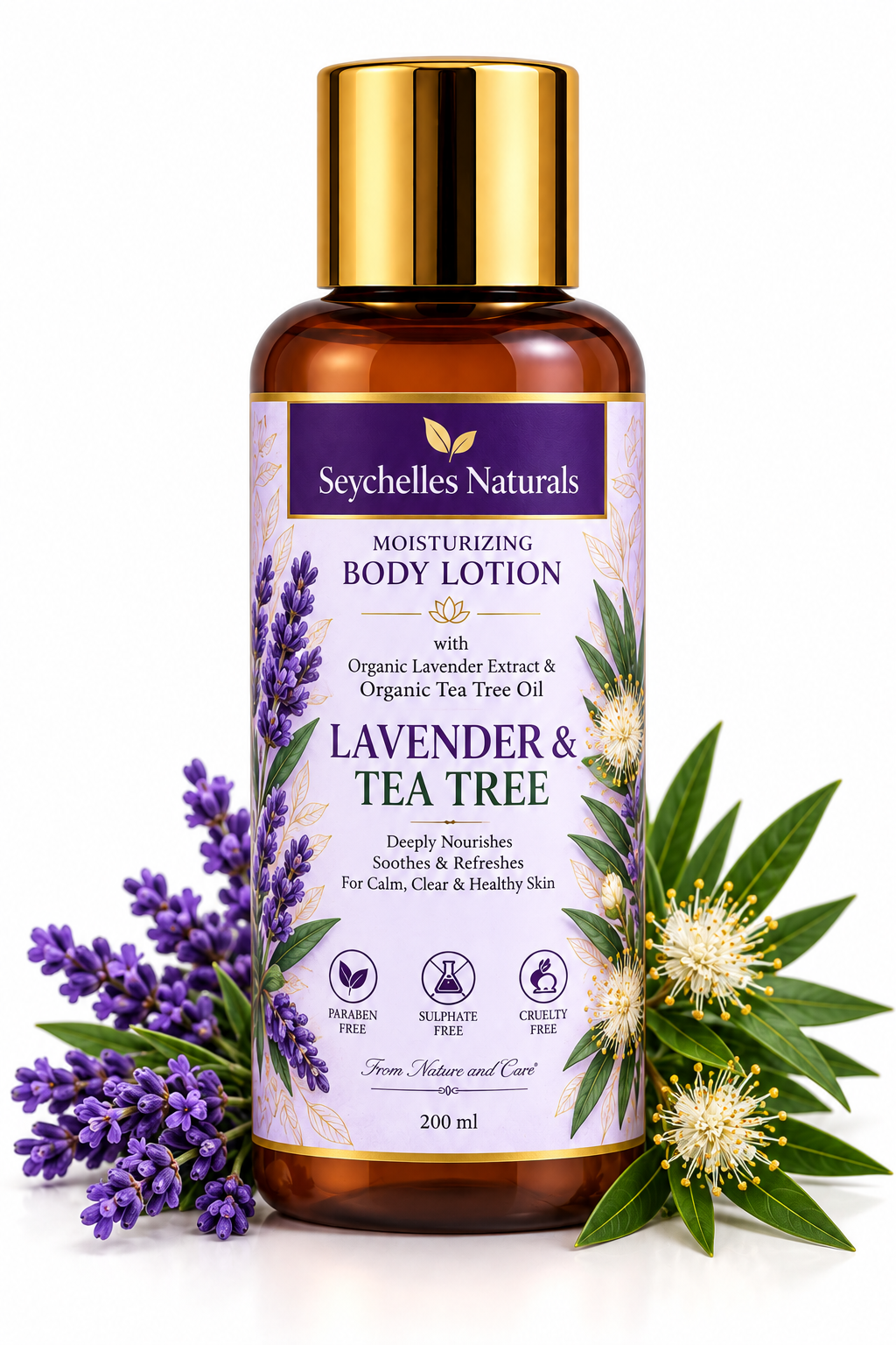 Seychelles Organic Lavender & Tea Tree Foaming Sugar Scrub (200gm)