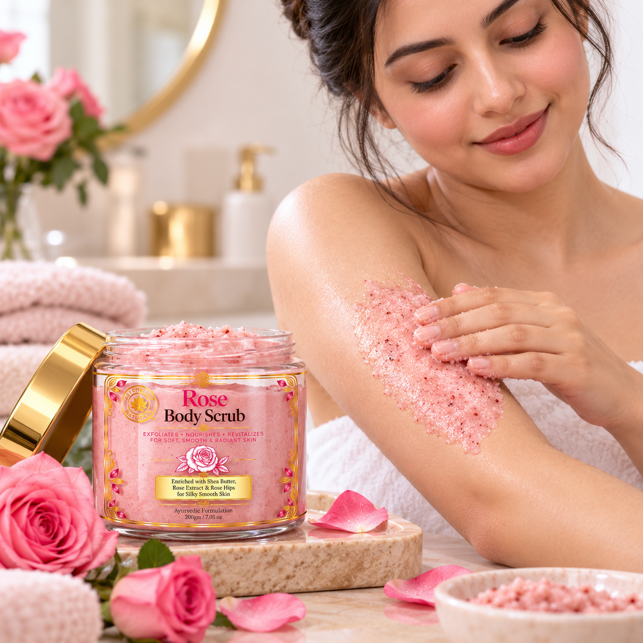Seychelles Organic Rose Body Scrub 200gm