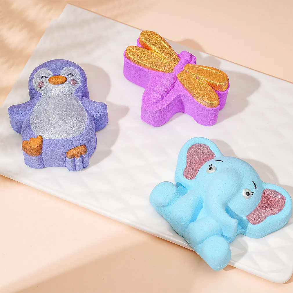 Seychelles Naturals Animal Shape Glittery Bubble Bath Bomb