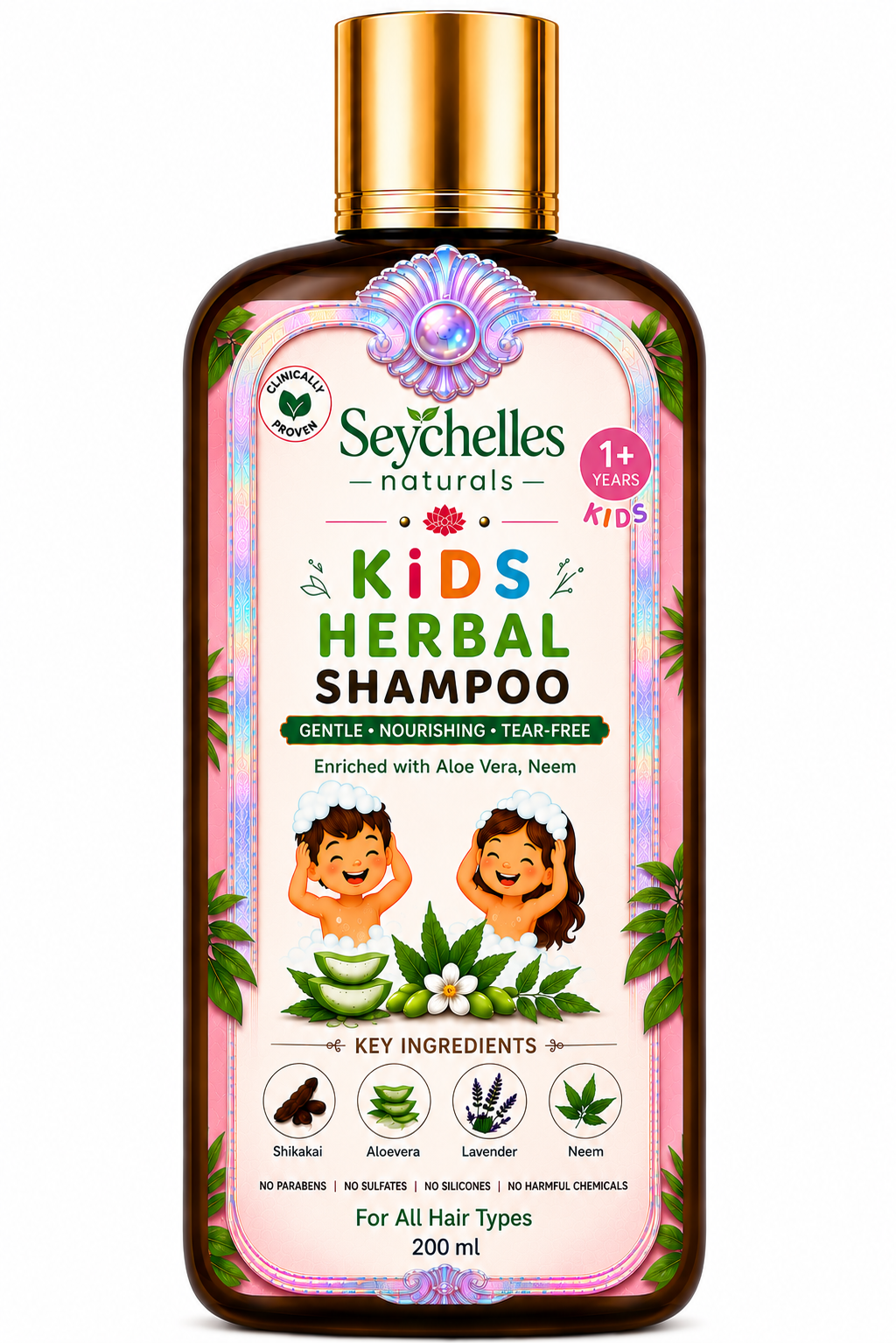 Seychelles Naturals Kids Herbal Hair Shampoo 200ml