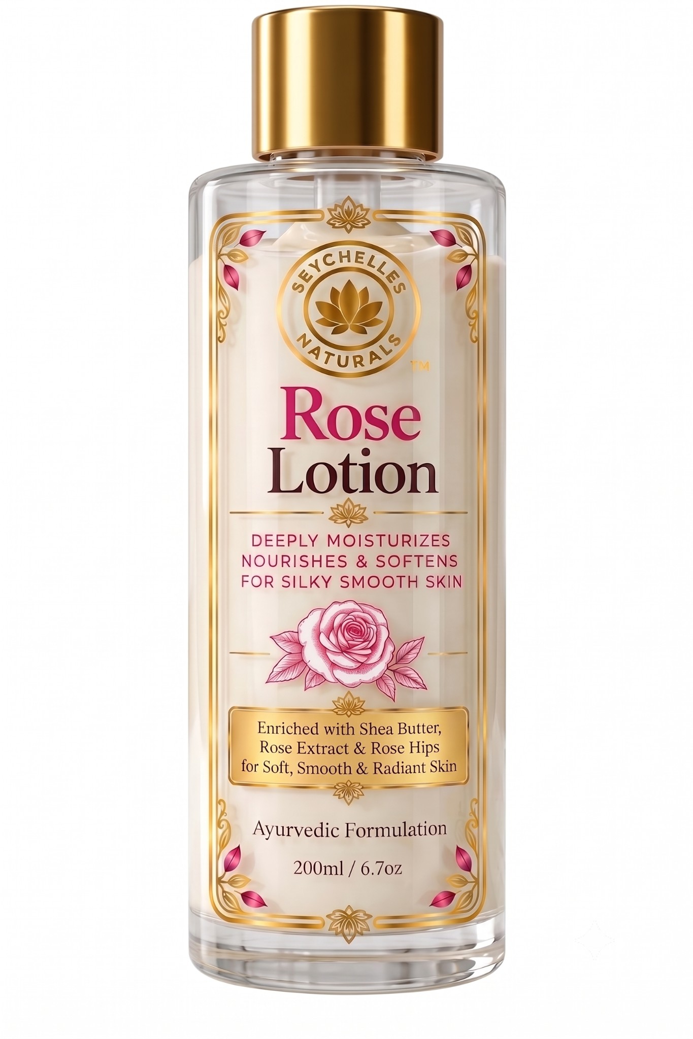 Seychelles Organic Rose Body Lotion (200ml)