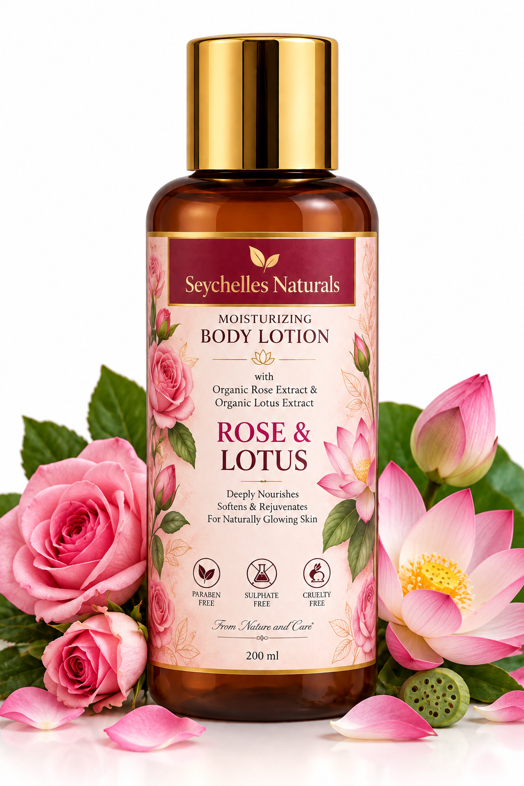 Seychelles Rose & Lotus Body Wash (200ml)