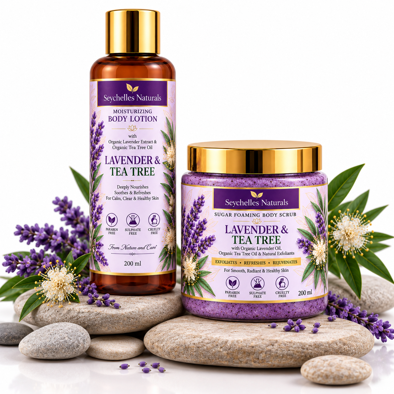 Seychelles Organic Lavender & Tea Tree Body Lotion (200ml)