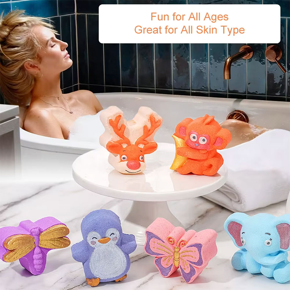 Seychelles Naturals Animal Shape Glittery Bubble Bath Bomb